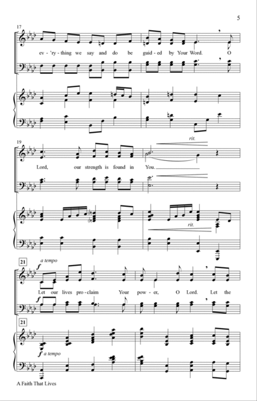 A Faith That Lives 4-Part scores gallery preview page 4
