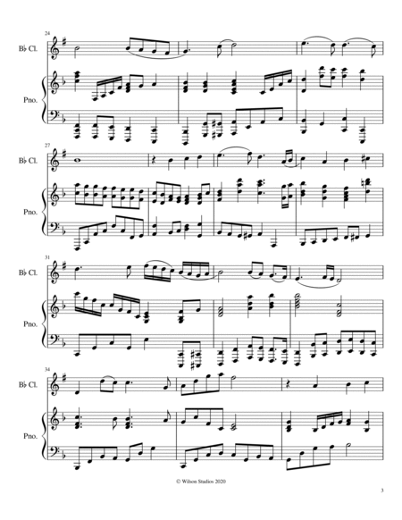 Abide With Me--clarinet solo image number null
