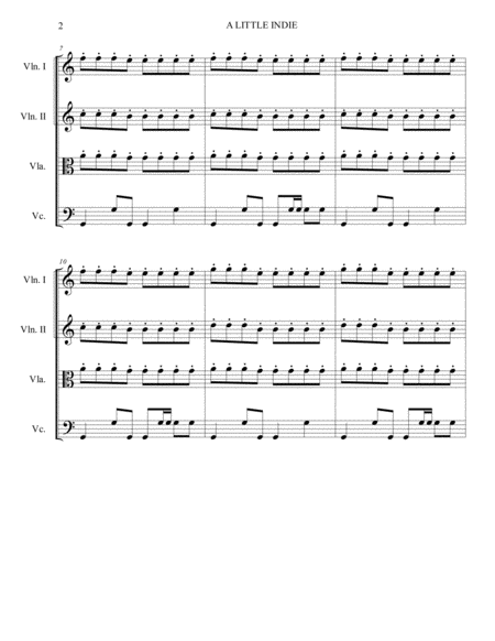 A LITTLE INDIE (ROCK)- String Quartet image number null