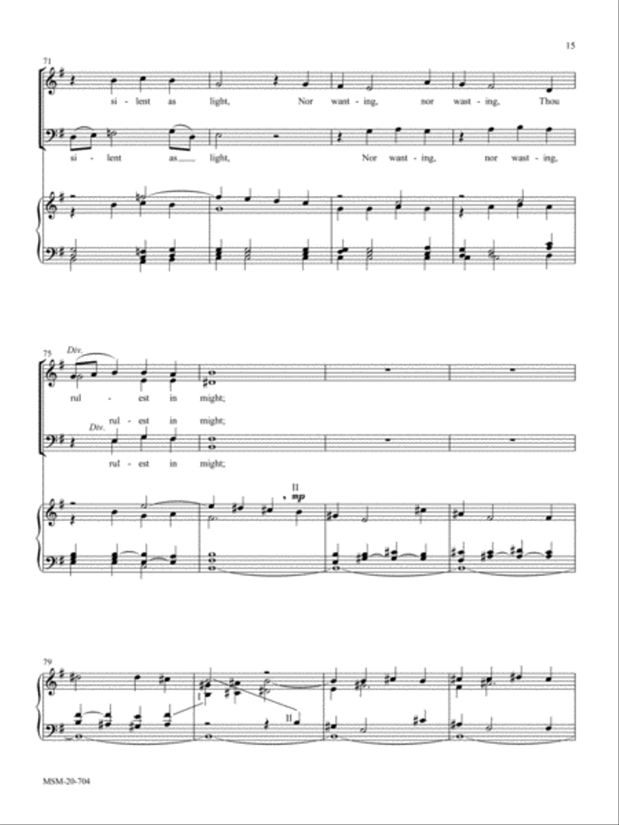 Immortal, Invisible, God Only Wise (St. Denio) 4-Part scores gallery preview page 6