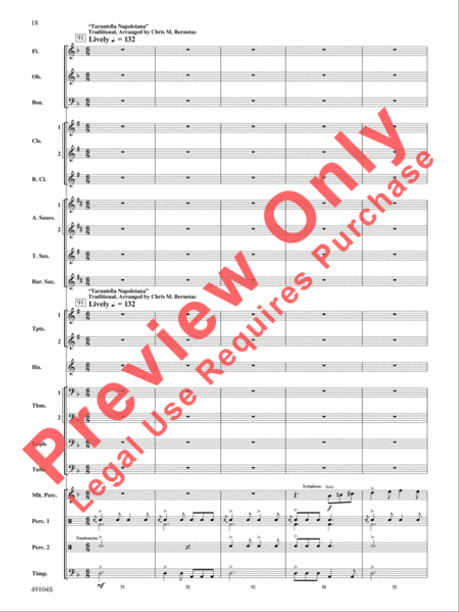 Folk Song Celebration Folk Song Celebration Concert Band scores gallery preview page 19