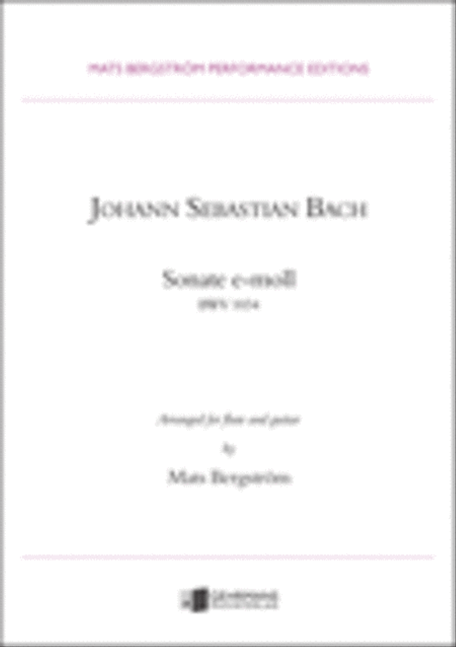 Sonate - E minor Flute scores gallery preview page 1