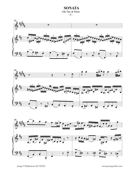 BACH: Sonata BWV 1030 for Alto Sax & Piano image number null