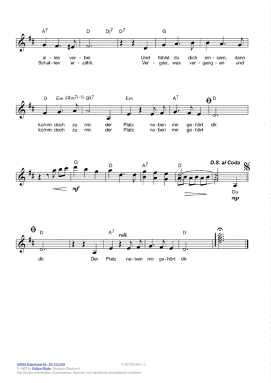 Der Platz neben mir Der Platz neben mir Voice scores gallery preview page 5