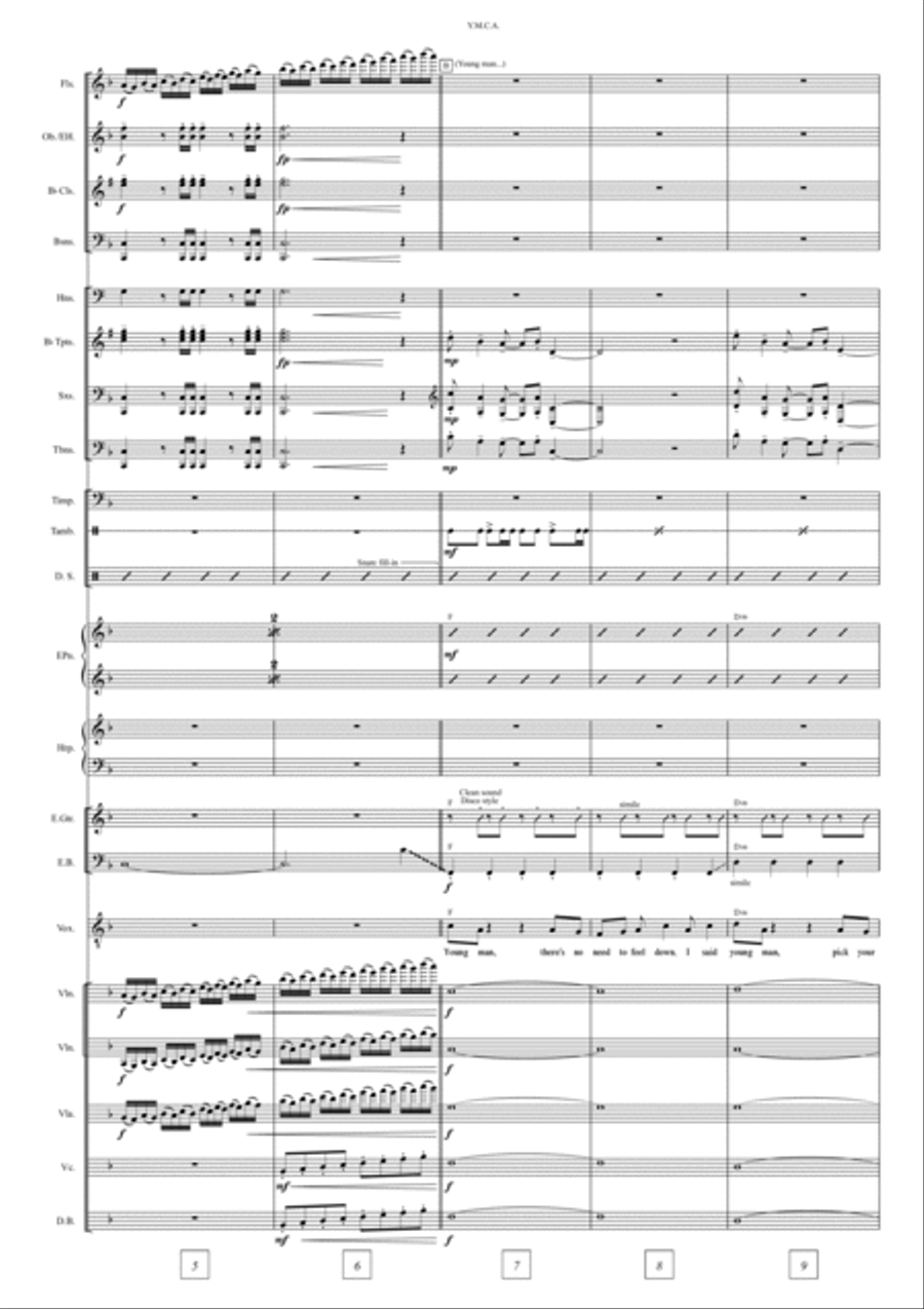 Y.m.c.a. Full Orchestra scores gallery preview page 5