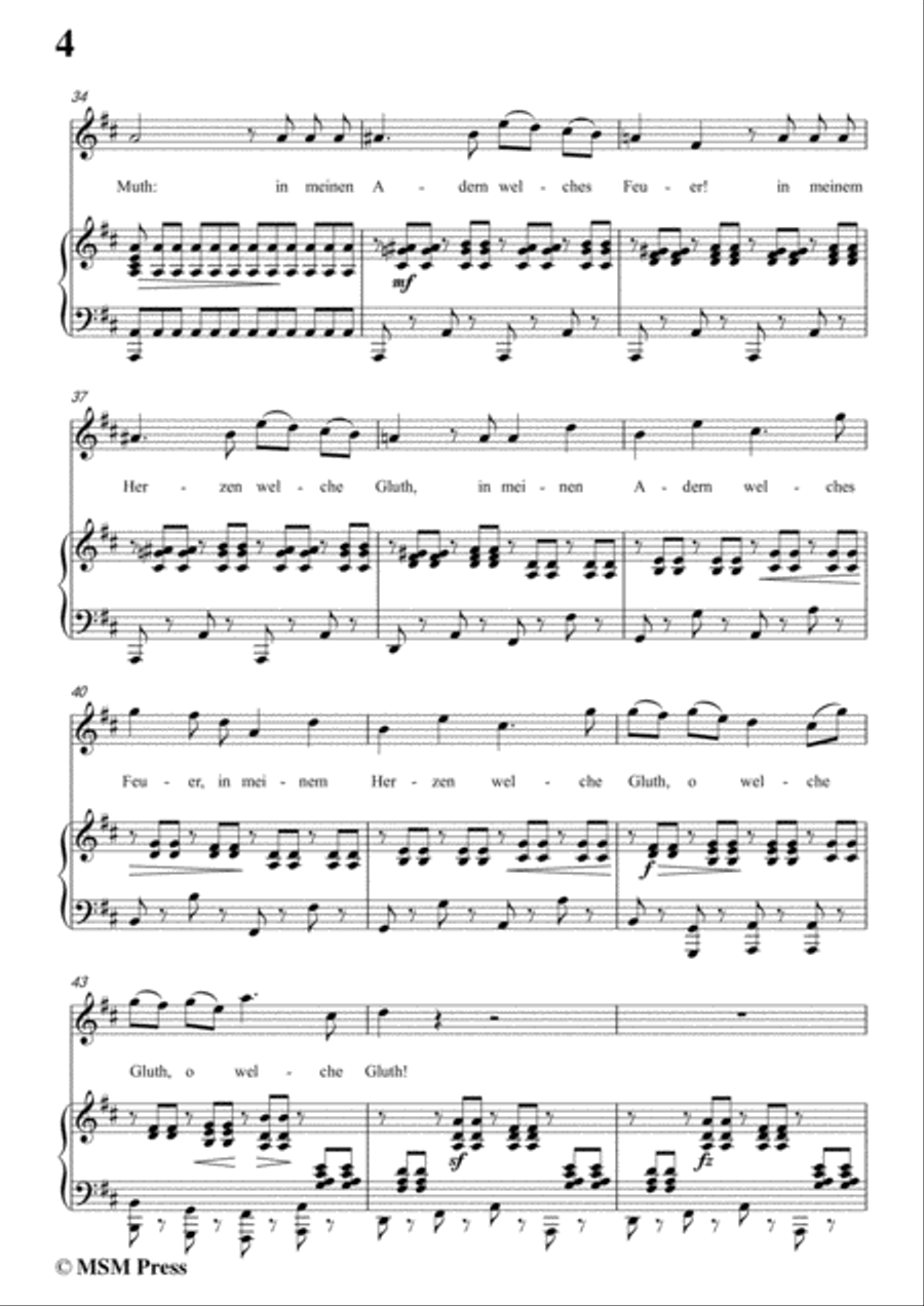 Schubert-Willkommen und Abeschied,in D Major,Op.56 No.1,for Voice&Piano Voice scores gallery preview page 6