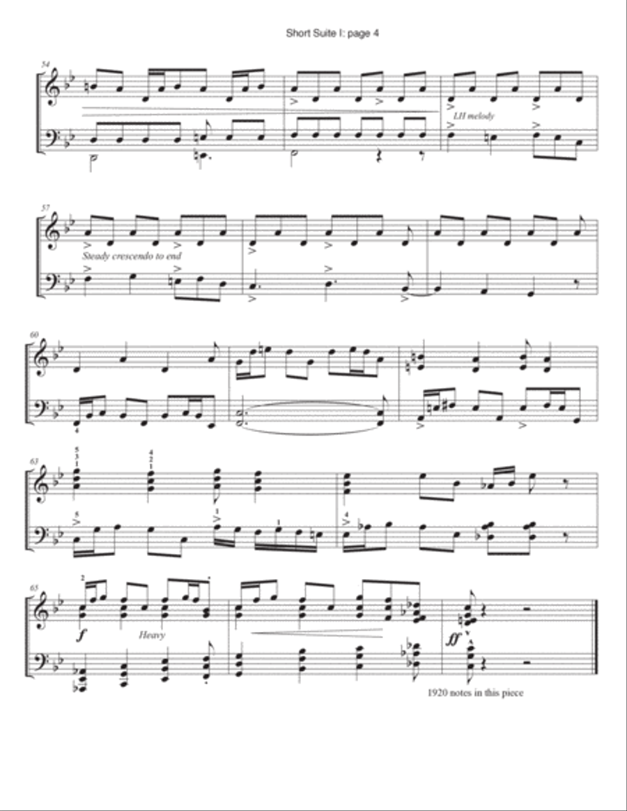 Short Suite - all 3 movements Piano Method scores gallery preview page 4