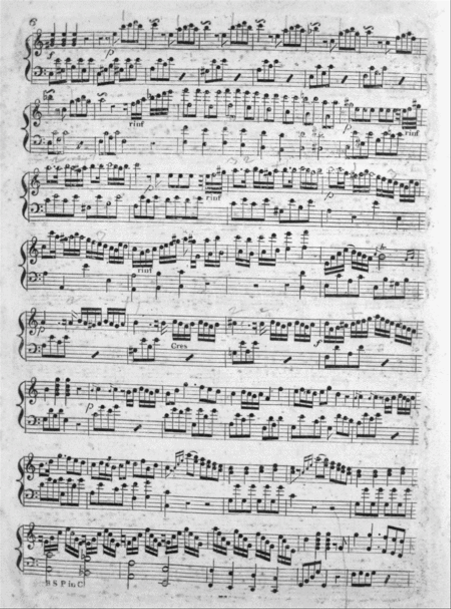 Blattman's Arrangement of a Favorite Sonata By Pleyel for the Harp or Piano Forte, with an Accompaniment for the Flute or Violi Flute scores gallery preview page 4