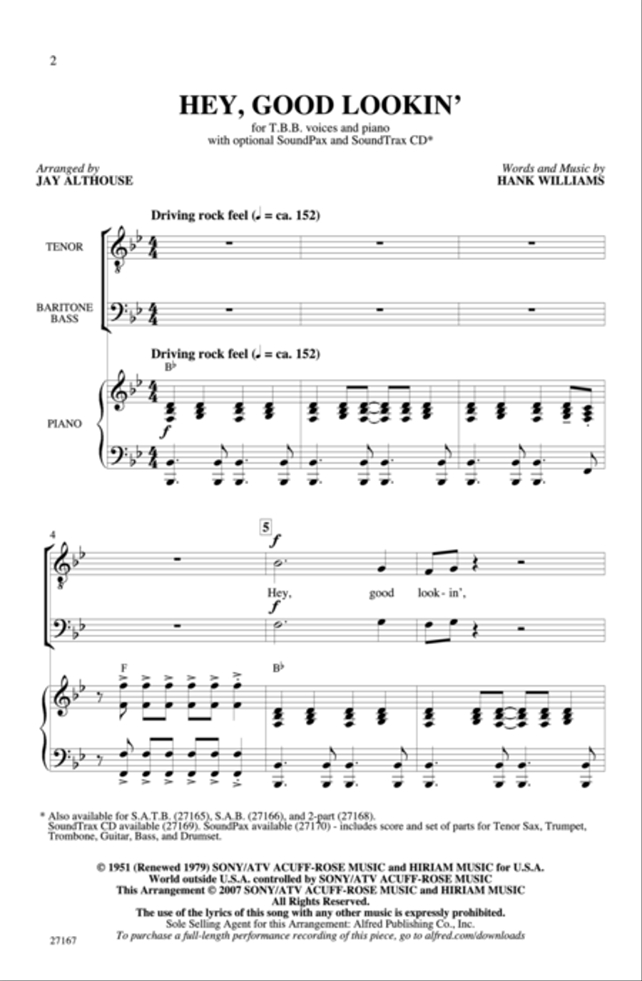 Hey, Good Lookin' 3-Part scores gallery preview page 2