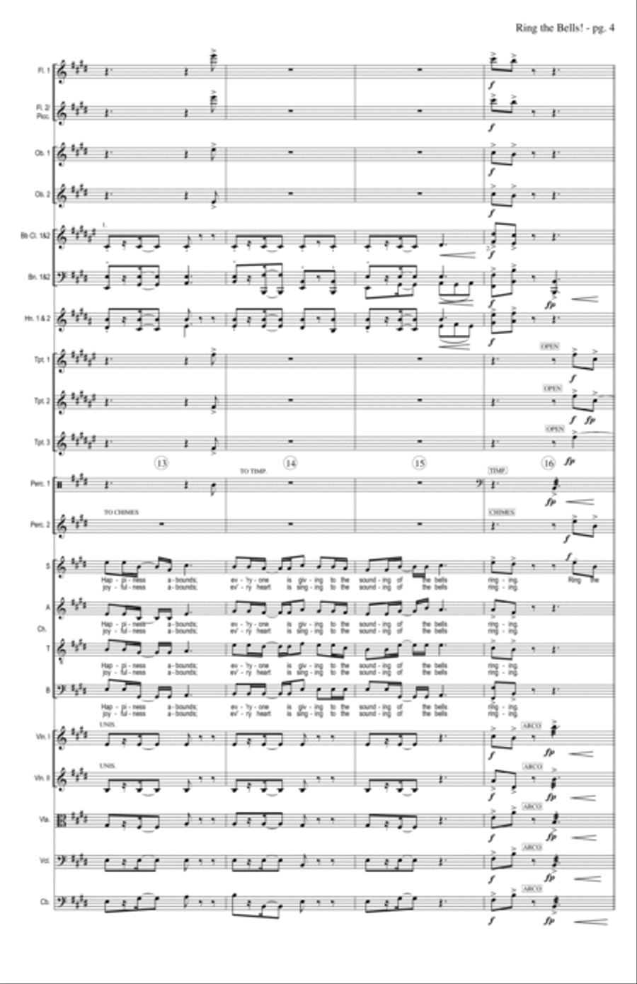 Ring The Bells! - Full Score Choir scores gallery preview page 4