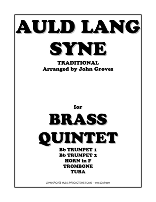 Book cover for Auld Lang Syne - Brass Quintet
