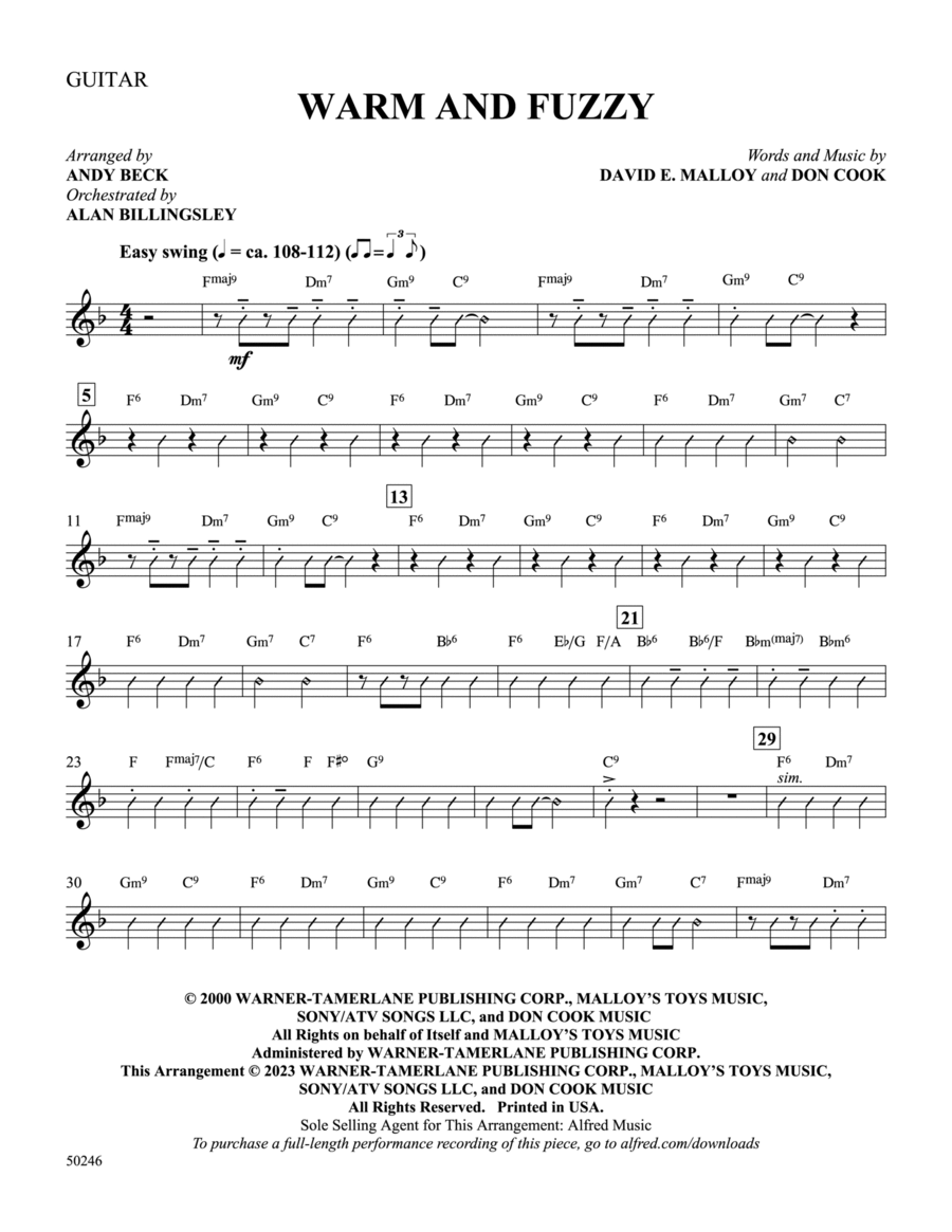Warm and Fuzzy: Guitar Guitar scores gallery preview page 1