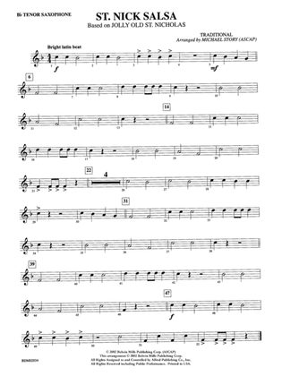 St. Nick Salsa: B-flat Tenor Saxophone