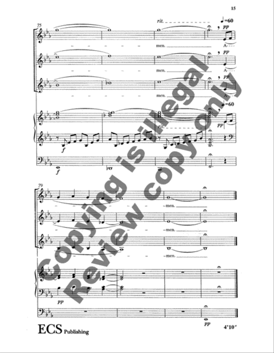 Bethesda Evensong: The Lord's Prayer SSA scores gallery preview page 9