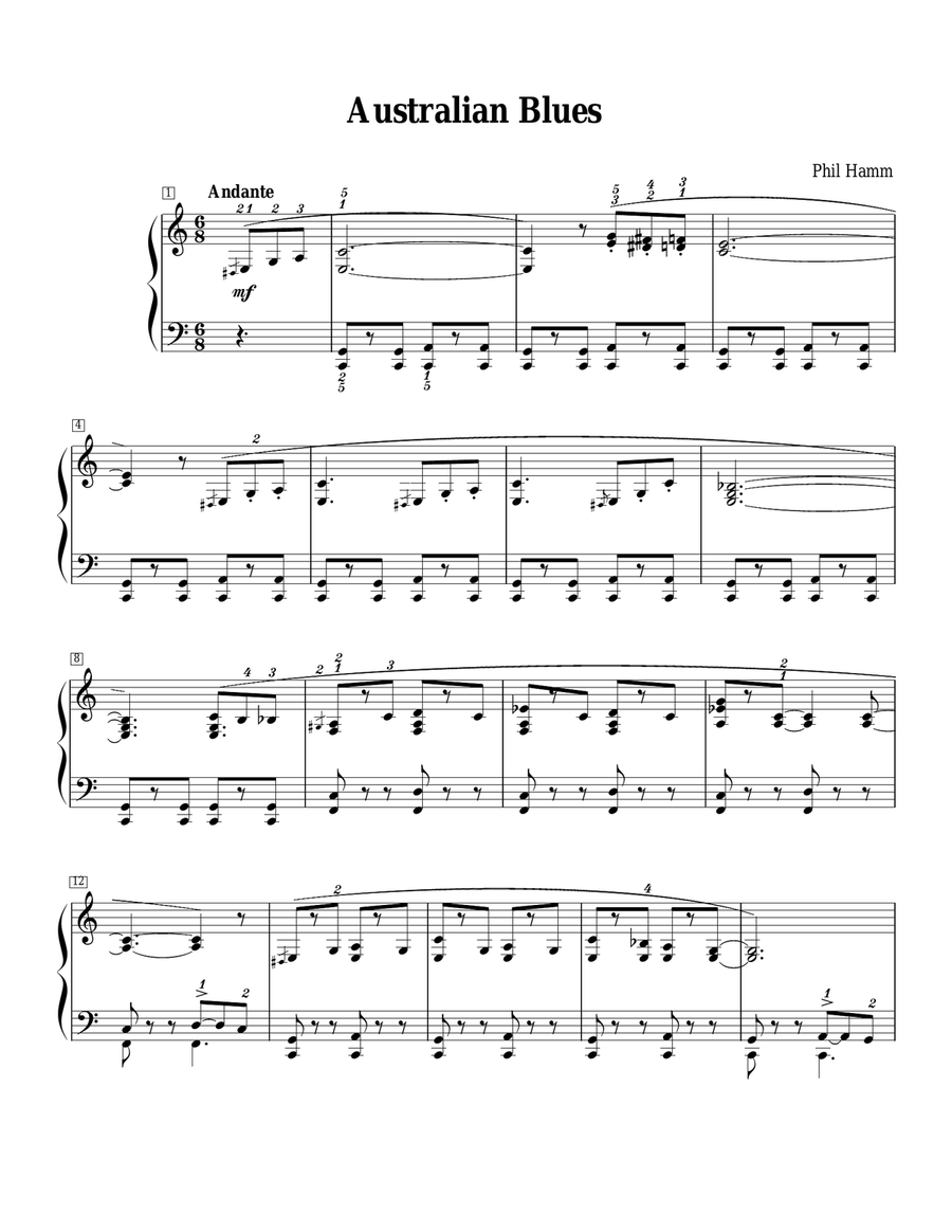Australian Blues Piano Method scores gallery preview page 2