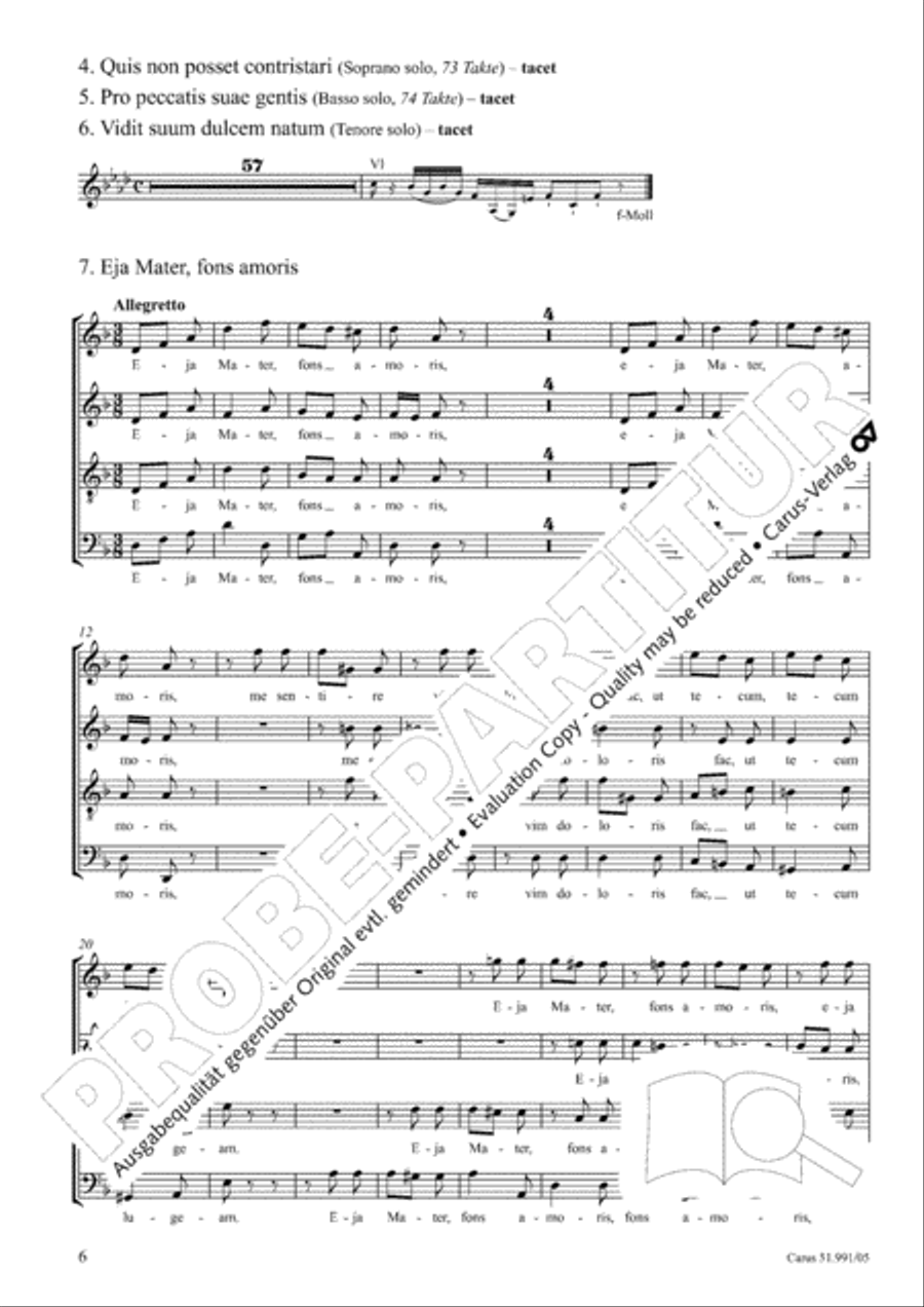 Stabat mater 4-Part scores gallery preview page 7