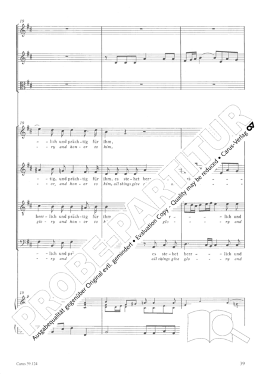 Sing to the Lord a new song (Singet dem Herrn ein neues Lied) 4-Part scores gallery preview page 40