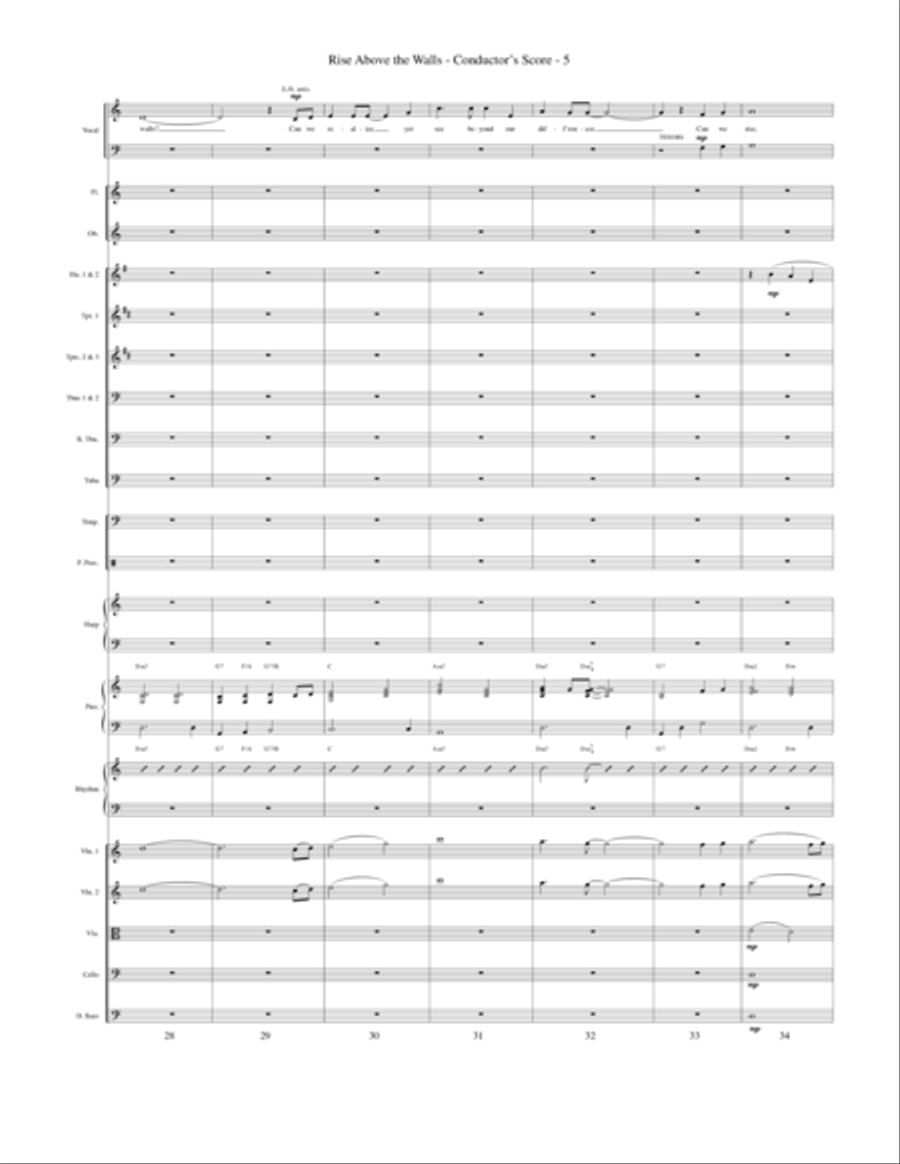 Rise Above The Walls - Full Score Choir scores gallery preview page 5