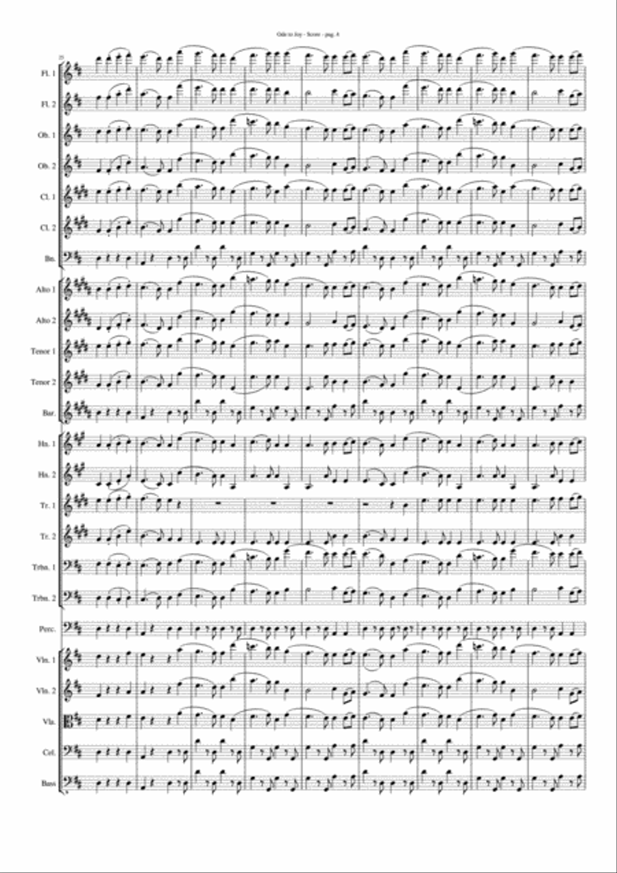 Ode to Joy (Europe Anthem) - Flexible instrumentation Full Orchestra scores gallery preview page 6