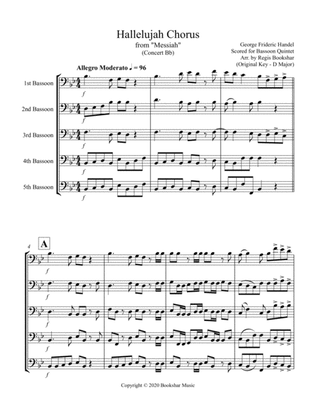 Book cover for Hallelujah (from "Messiah") (Bb) (Bassoon Quintet)