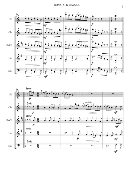 Domenico Scarlatti, SONATA IN C MAJOR, (K.169) for Woodwind Quintet, Arr. Francis Osentowski image number null