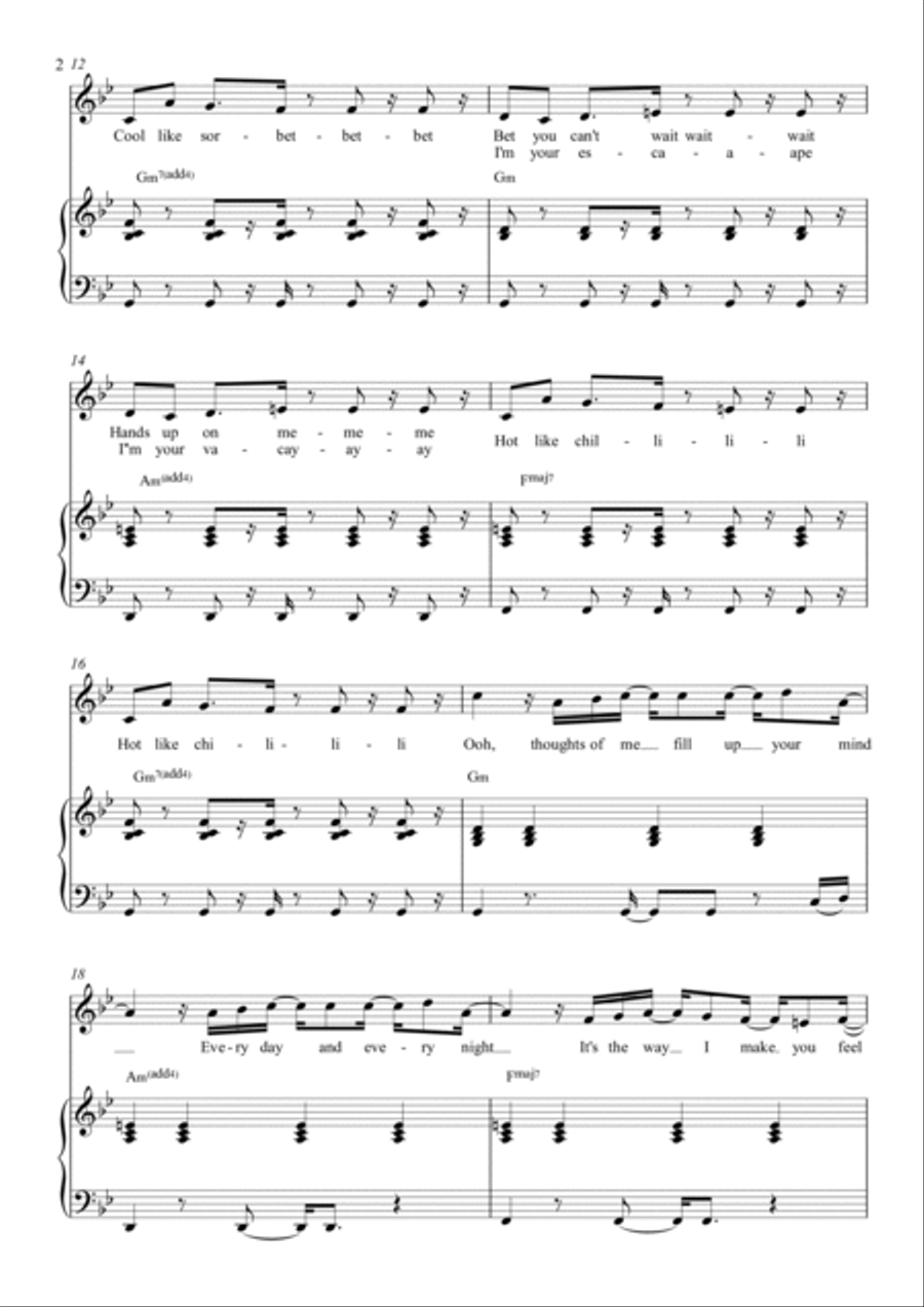 Tension Piano, Vocal, Guitar scores gallery preview page 2