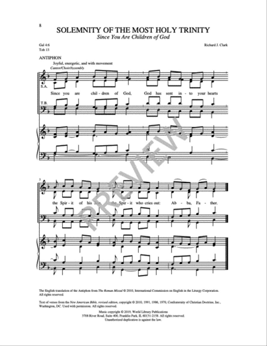 Communion Antiphons for Feasts and Solemnities - Volume 1 4-Part scores gallery preview page 22