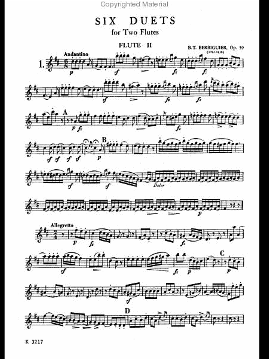 Six Duets, Op. 59 Flute Duet scores gallery preview page 3