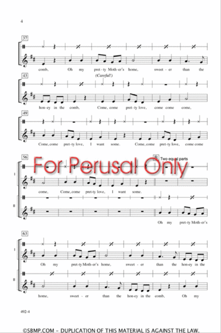 Come, Pretty Love - SSA Octavo SSA scores gallery preview page 3