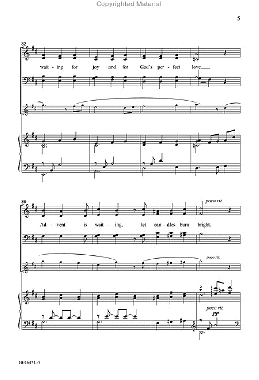 Waiting for Bethlehem’s Light 4-Part scores gallery preview page 5