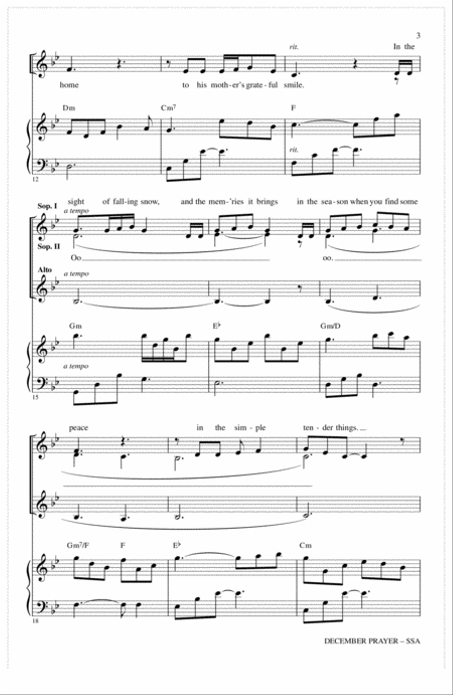 December Prayer SSA scores gallery preview page 2