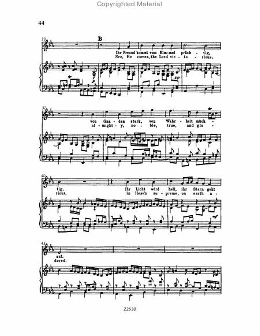 Wachet auf, ruft uns die Stimme, BWV 140 Choir scores gallery preview page 44