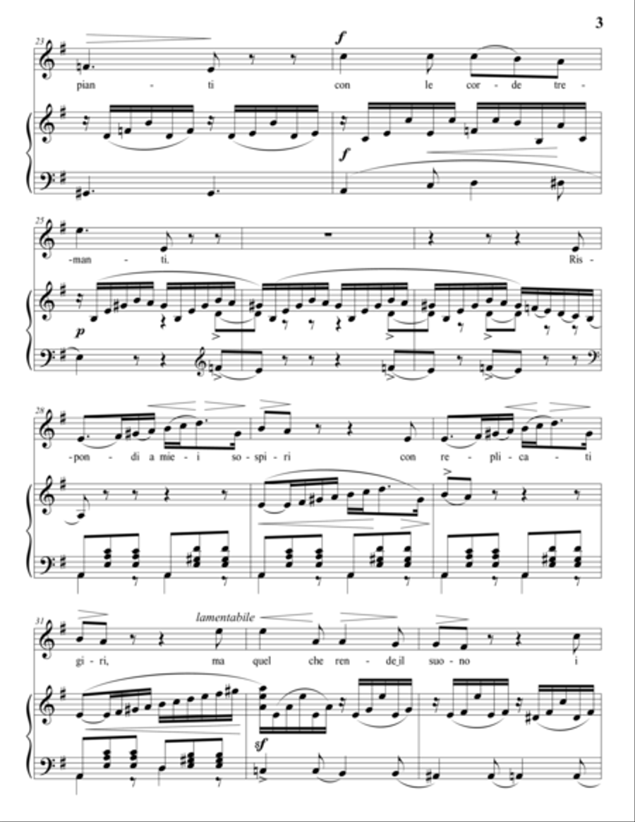GLINKA: Alla cetra (transposed to E minor) Voice scores gallery preview page 4