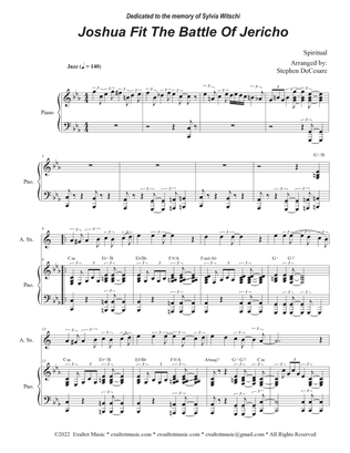 Joshua Fit The Battle Of Jericho (Alto Saxophone and Piano)