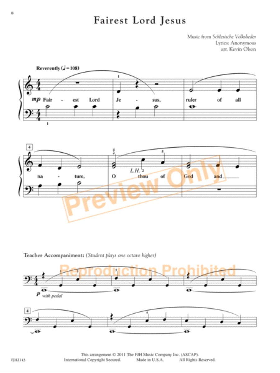 In Recital! with Timeless Hymns, Book 2 (NFMC) Piano Method scores gallery preview page 4