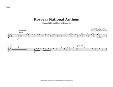 Kosovar National Anthem for Symphony Orchestra (Keith Terrett Olympic Anthem Series) image number null