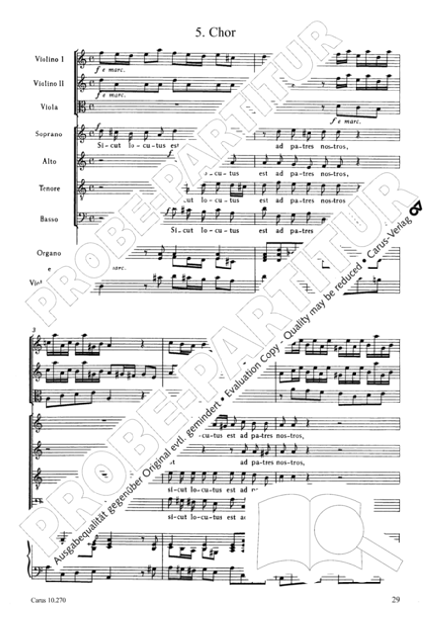Magnificat in B flat major 4-Part scores gallery preview page 30