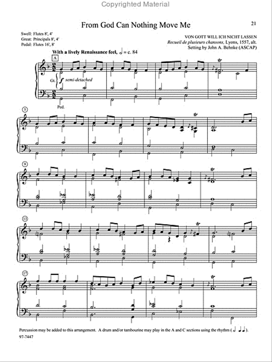 Five Preludes of Praise, Set 7 Organ scores gallery preview page 6