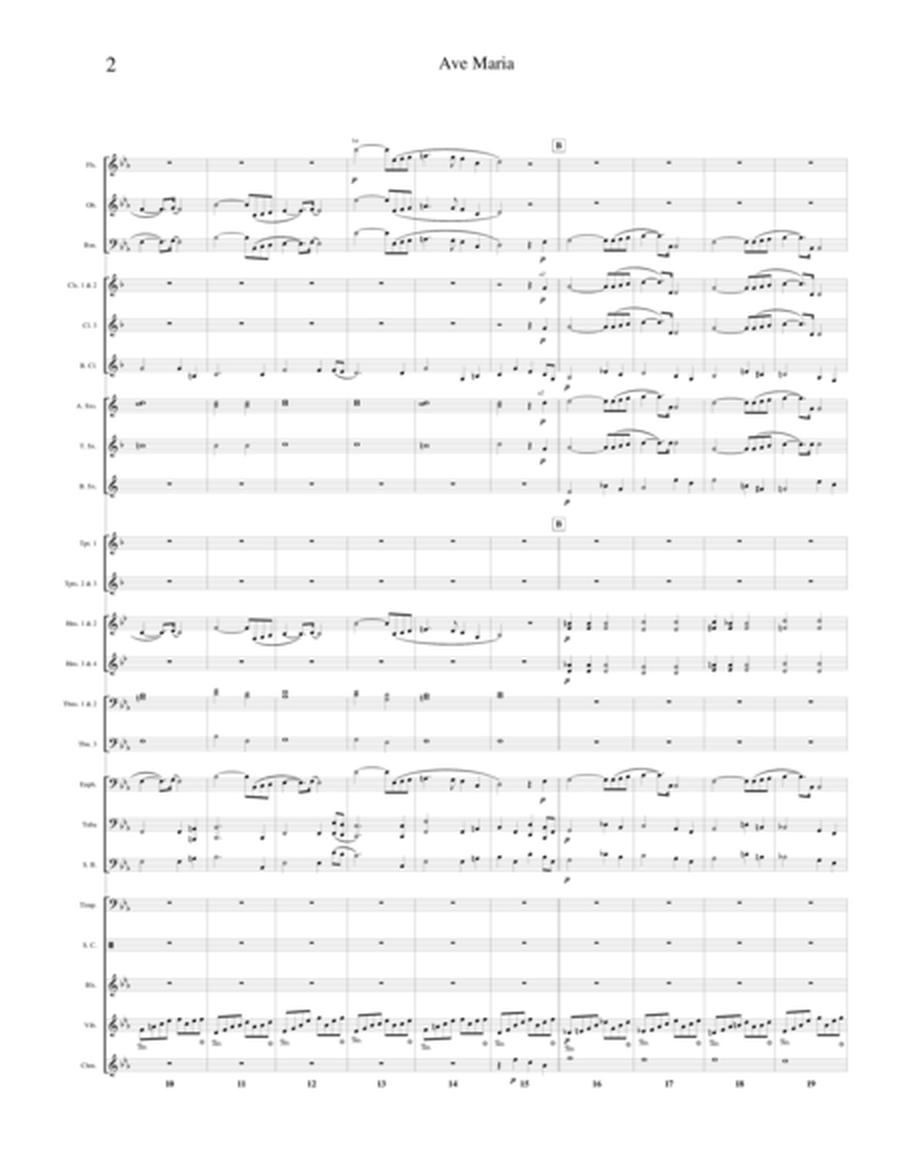 Ave Maria (Bach - Gounod) for Concert Band - Band Set with Full Score and Parts image number null