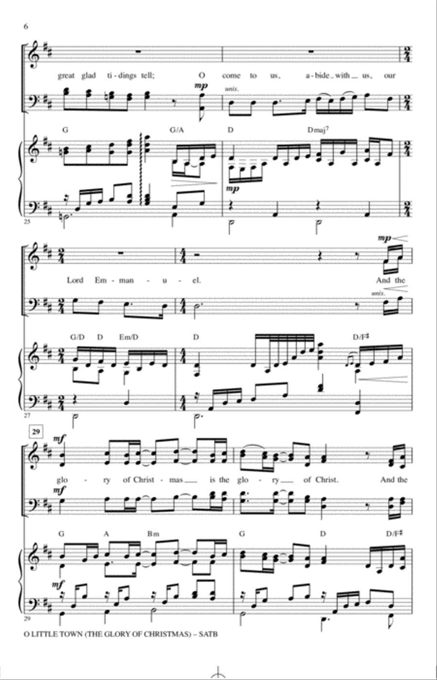 O Little Town (The Glory Of Christmas) 4-Part scores gallery preview page 5