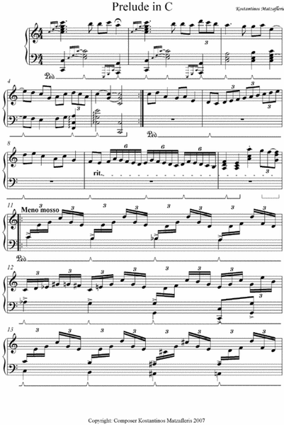 Prelude in C Major by Kostantinos Matzafleris