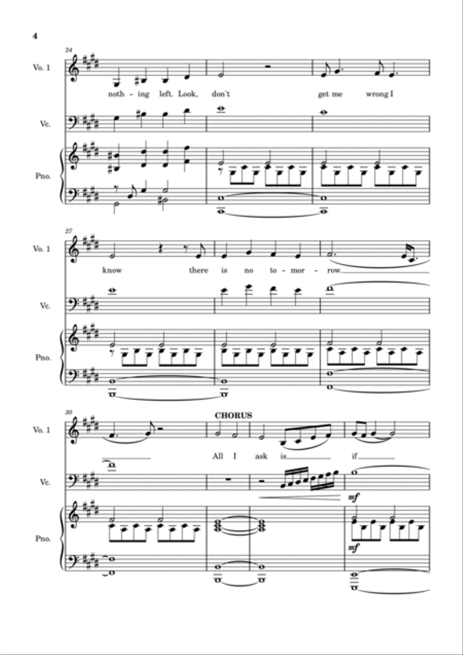 All I Ask All I Ask Piano scores gallery preview page 4