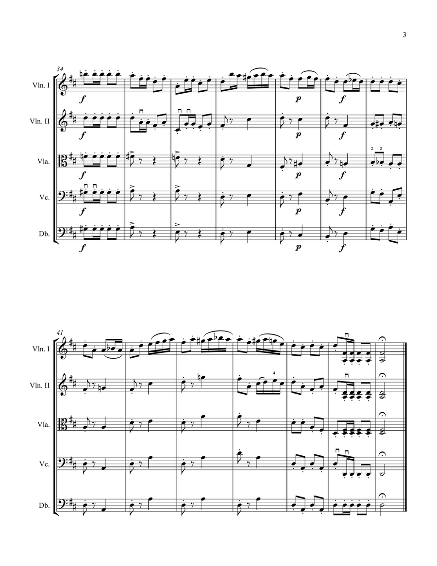 Fanfare for Strings (Caprice #14) String Orchestra scores gallery preview page 3