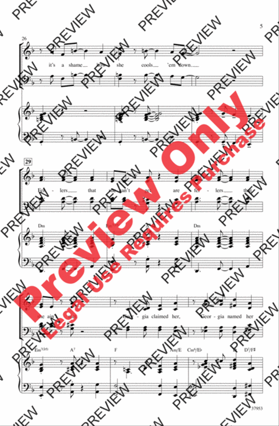 Sweet Georgia Brown Sweet Georgia Brown 4-Part scores gallery preview page 5