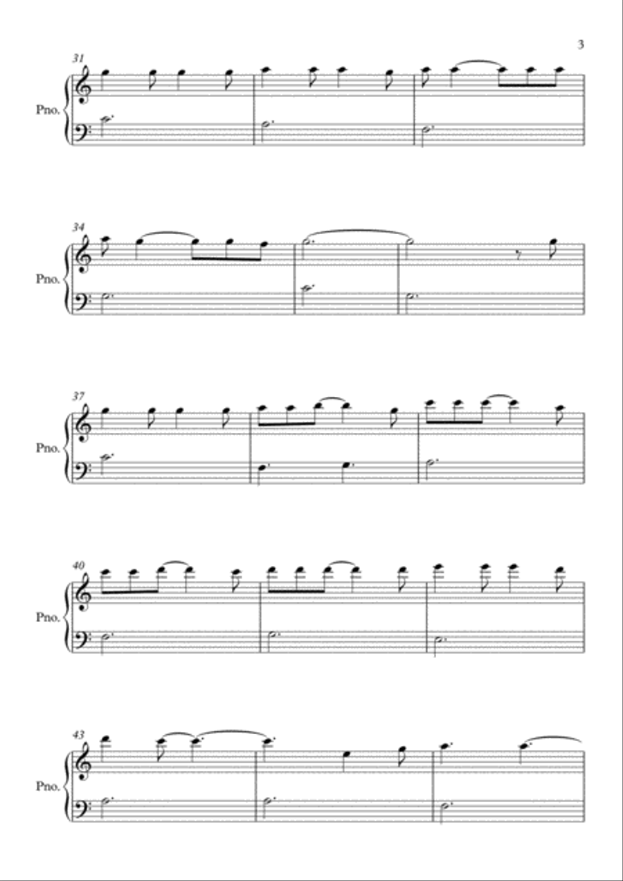 Hallelujah Hallelujah Easy Piano scores gallery preview page 3