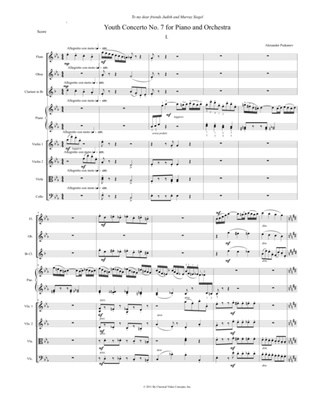 Book cover for Concerto No. 7 "Anniversary Concerto" (First Edition) - Orchestra Score