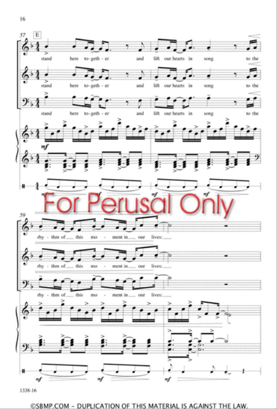 Sisi ni moja - SATB Octavo 4-Part scores gallery preview page 15