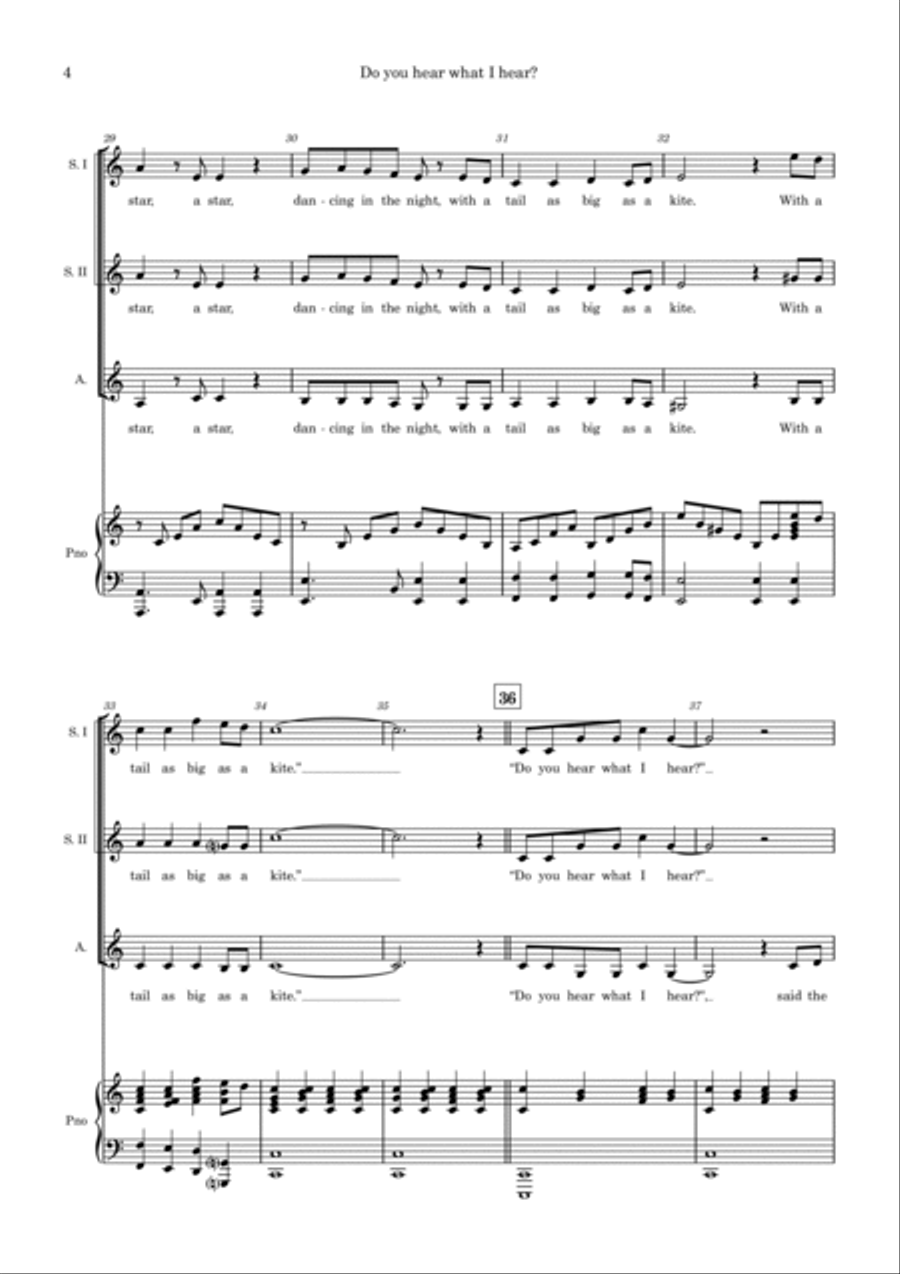 Do You Hear What I Hear SSA scores gallery preview page 4