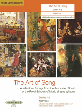 Book cover for The Art of Song, Grades 1-3 (High Voice)