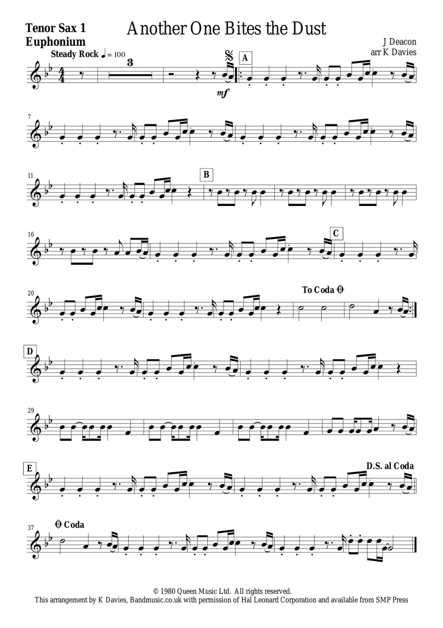 Another One Bites The Dust Large Ensemble scores gallery preview page 2